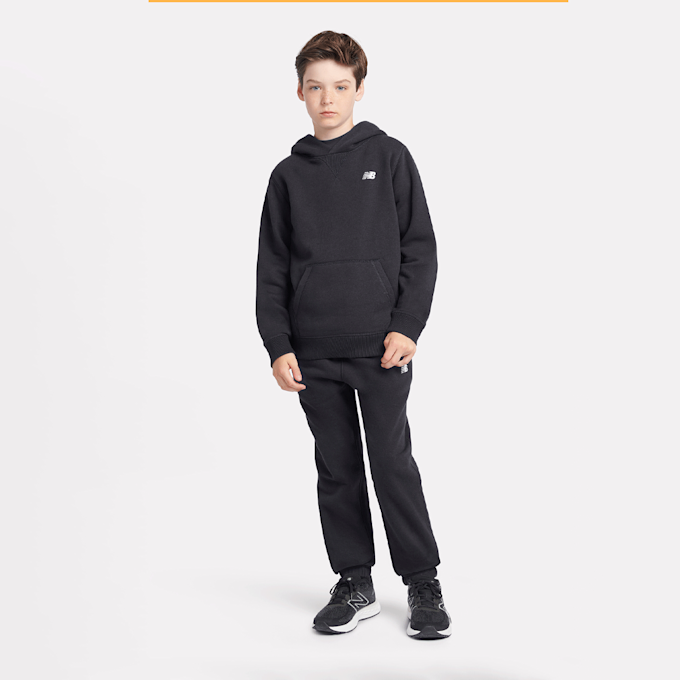 New Balance Boys French Terry Small Logo Hoodie noir 48980 5
