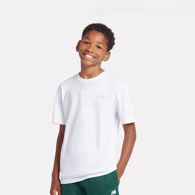 New Balance Boys Small Logo T-Shirt blanc 48986 1