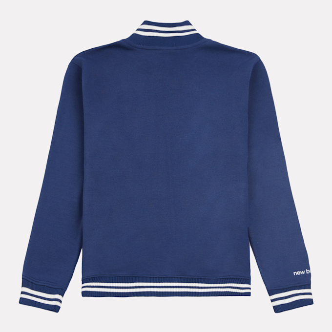 New Balance Double Knit Full Zip Funnel Top bleu 49038 2