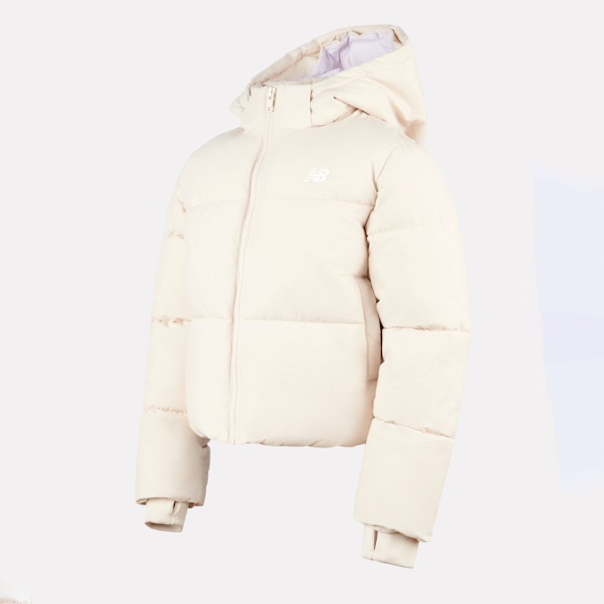 New Balance Wide Baffle Puffer Coat beż 49057 2
