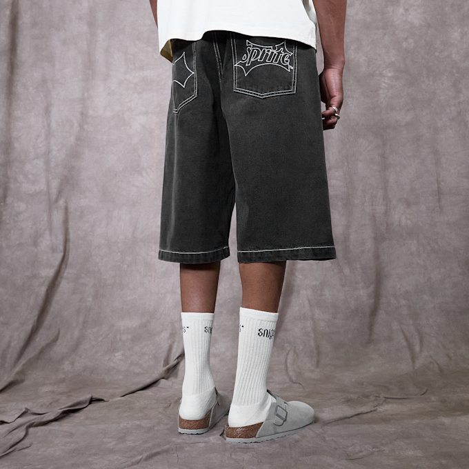 Sprite x SNIPES Spark Denim Shorts gris 49199 2