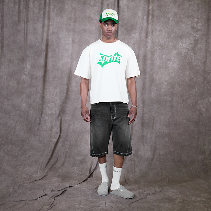 Sprite x SNIPES Spark Denim Shorts siva 49199 6