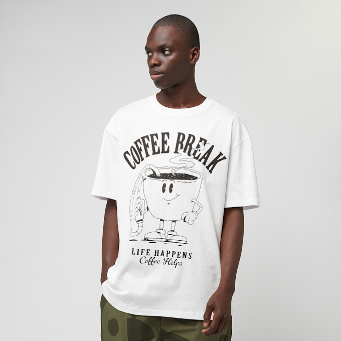 Mister Tee Life Happens Coffee Helps Oversize Tee biały 49248 1