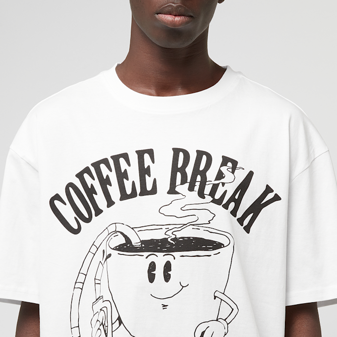 Mister Tee Life Happens Coffee Helps Oversize Tee biały 49248 3