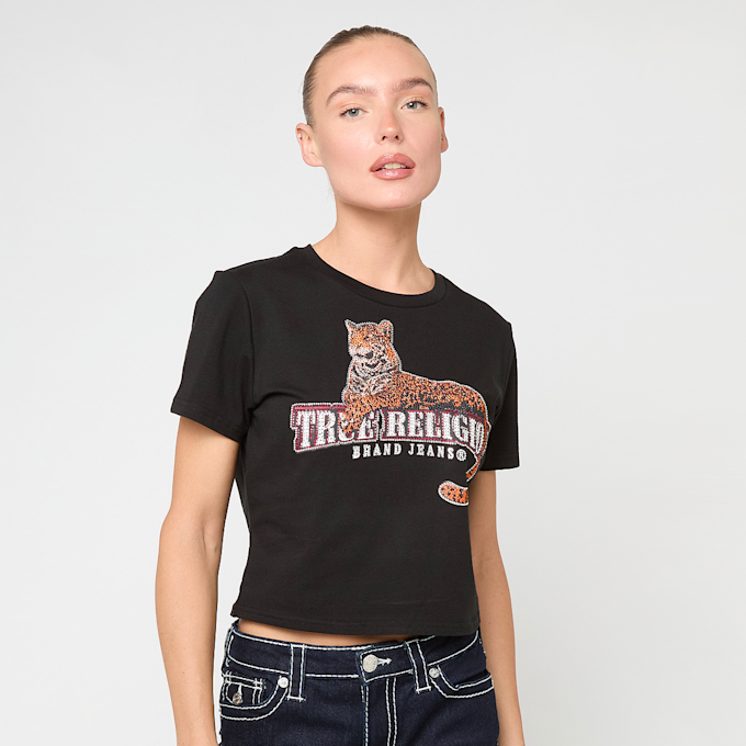 True Religion Crystal Leopard Baby Tee preto 49270 1