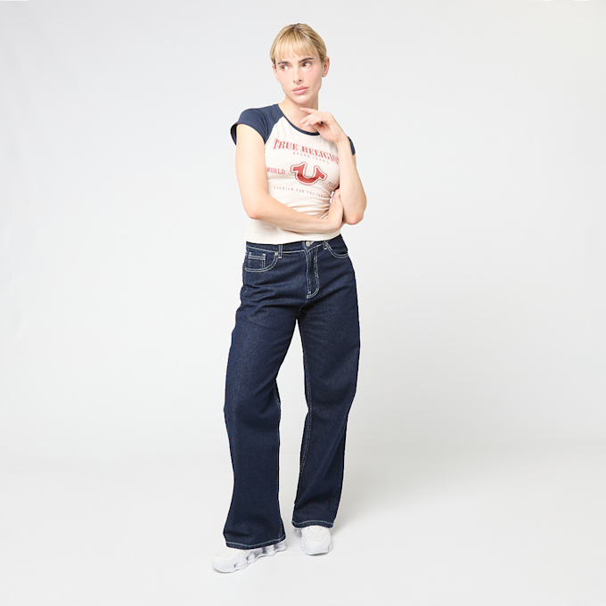 True Religion Raglan Baby Tee beż 49276 4