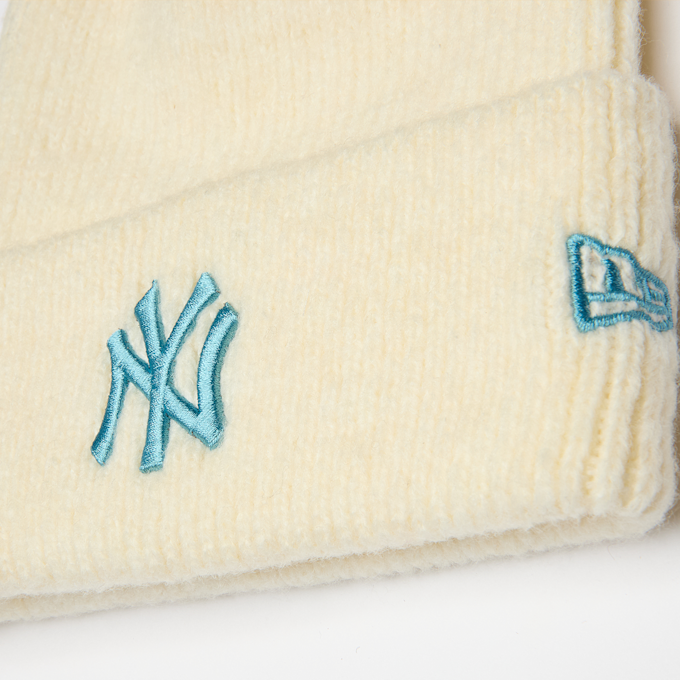 New Era Female Wide Cuff Beanie New York Yankees beż 49334 3