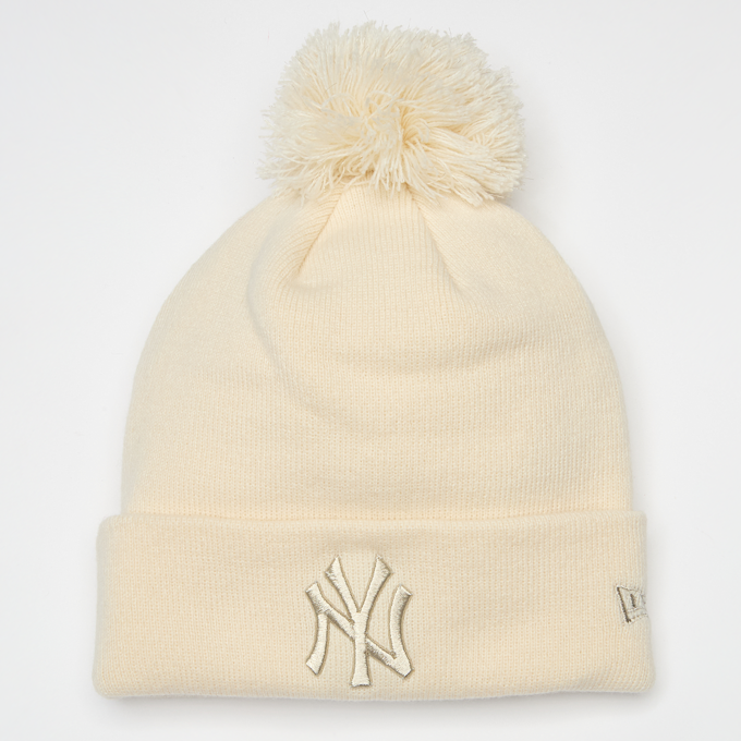 New Era Female Metallic Bobble Beanie New York Yankees beige 49389 1