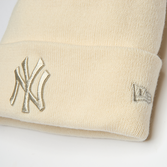 New Era Female Metallic Bobble Beanie New York Yankees beige 49389 3