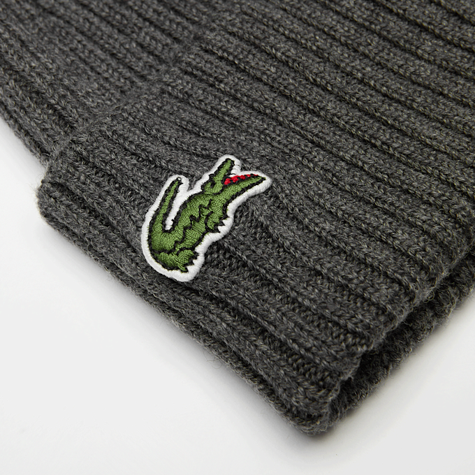 Lacoste Wool Beanie grijs 49714 3
