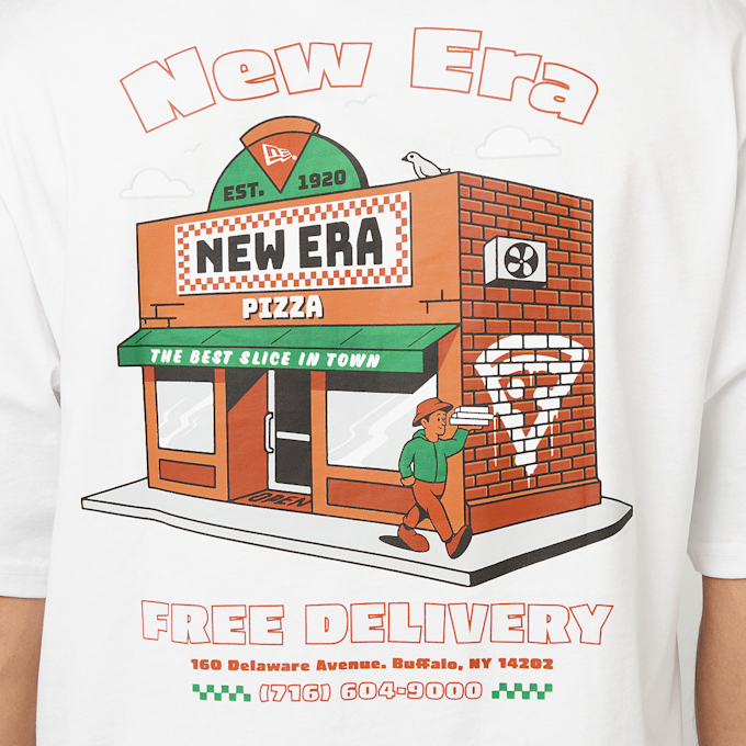 New Era Overzised Graphic Tee branco 49736 4