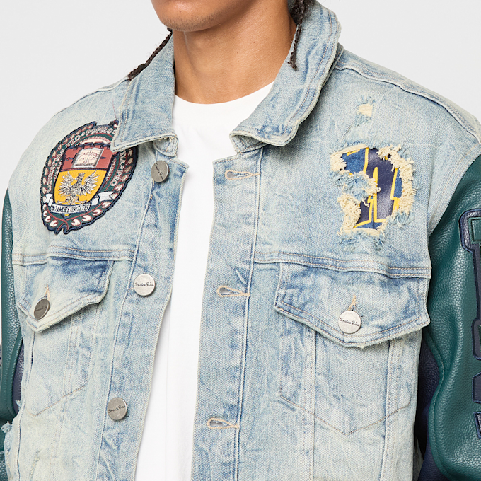 Smoke Rise Magnificence Denim Varsity Jacket plava 49780 3