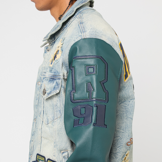 Smoke Rise Magnificence Denim Varsity Jacket blau 49780 4