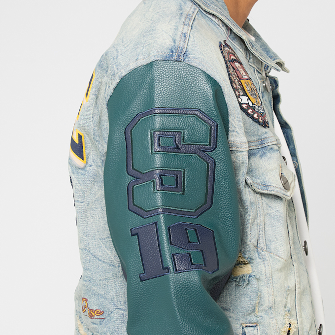 Smoke Rise Magnificence Denim Varsity Jacket blu 49780 5