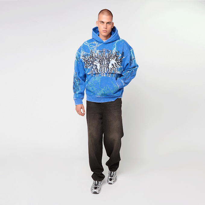 Smoke Rise Paradise Fleece Hoodie niebieski 49803 7