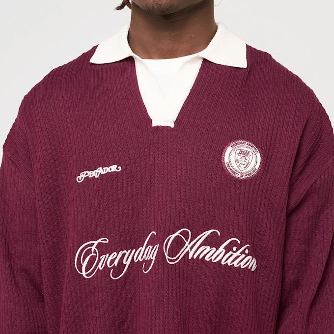 Pegador Yemo Regular Longsleeve Knit Trikot czerwony 49810 3