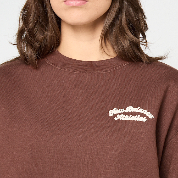 New Balance Linear Heritage Fleece Crew castanho 49850 4