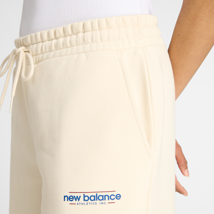 New Balance Reimagined Fleece Wide Leg Pants beż 49853 4