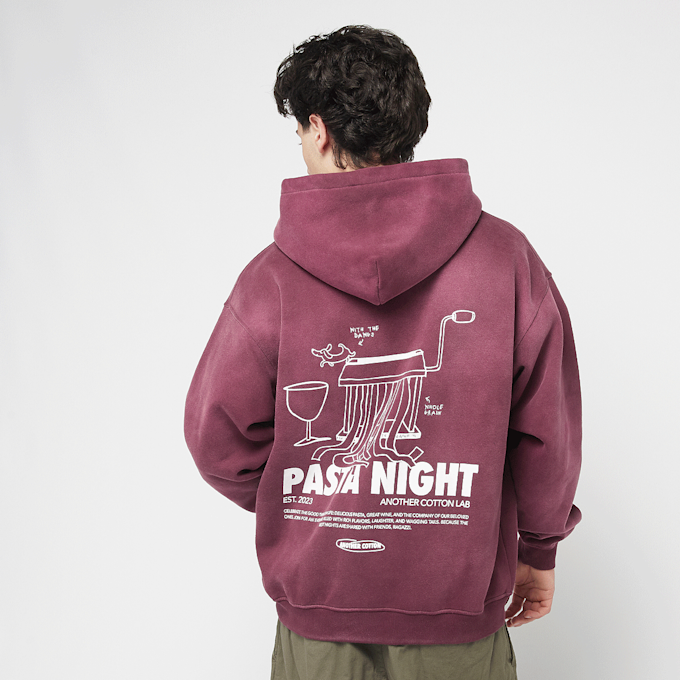 Another Cotton Lab Pasta Night Washed Hoodie czerwony 49858 1