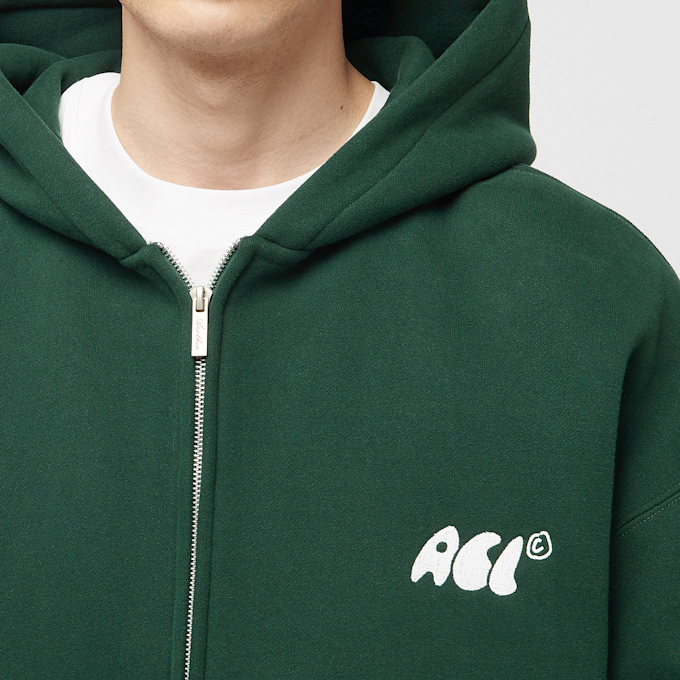 Another Cotton Lab Caffeine Dept. Zip Hoodie zelena 49861 3