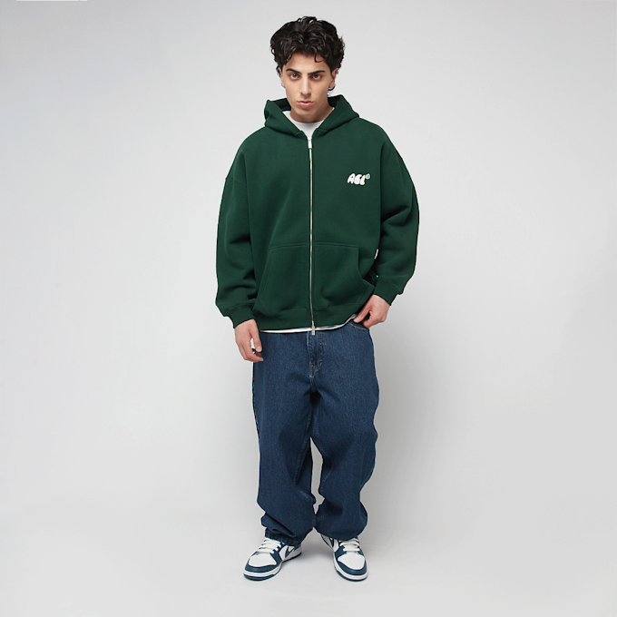 Another Cotton Lab Caffeine Dept. Zip Hoodie zielony 49861 5