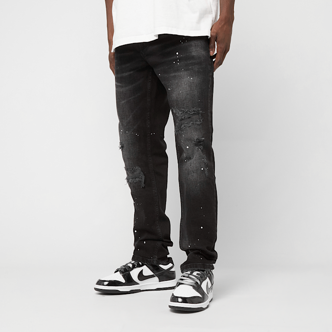 2Y STUDIOS Victor Ripped Slim Fit Jeans czarny 61380 1