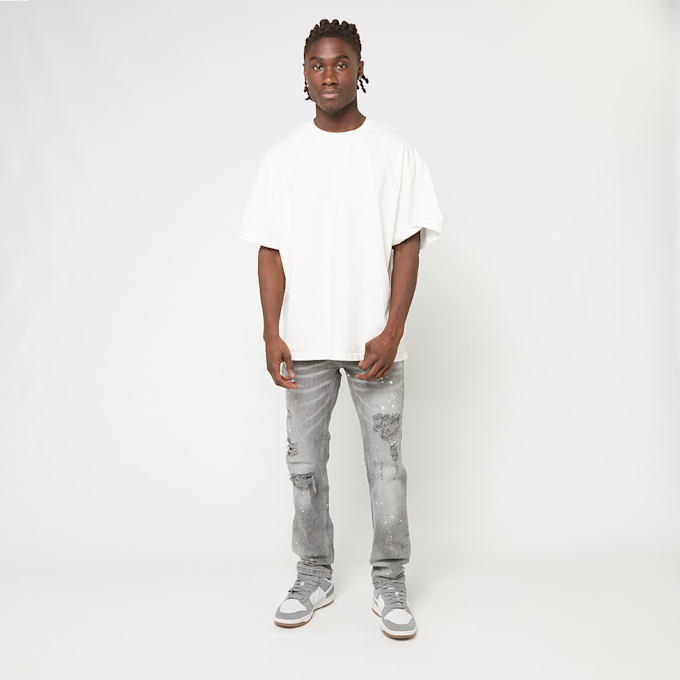 2Y STUDIOS Victor Ripped Slim Fit Jeans siva 61381 5