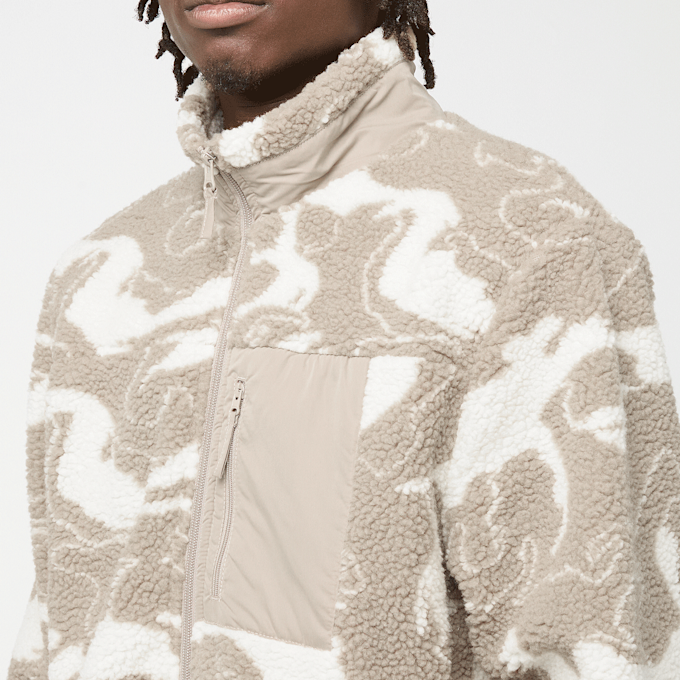 Urban Classics Pattern Teddy Trackjacket beige 61359 3