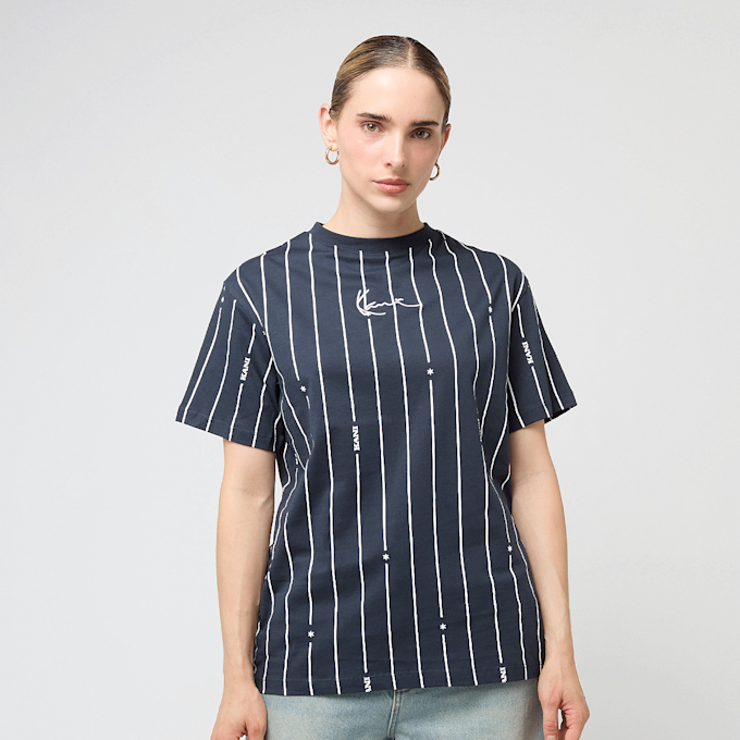 Karl Kani Signature Pinstripe Oversized T-Shirt azul 61402 1