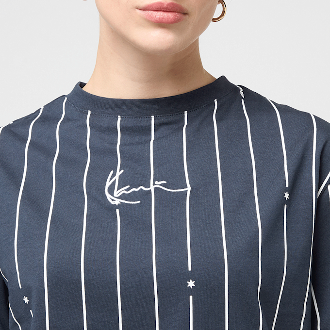 Karl Kani Signature Pinstripe Oversized T-Shirt azul 61402 3