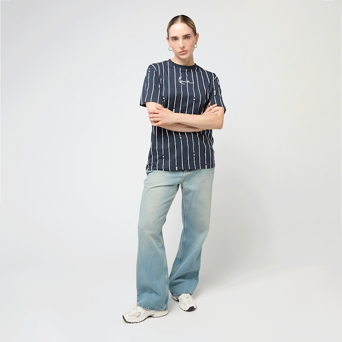 Karl Kani Signature Pinstripe Oversized T-Shirt azul 61402 4