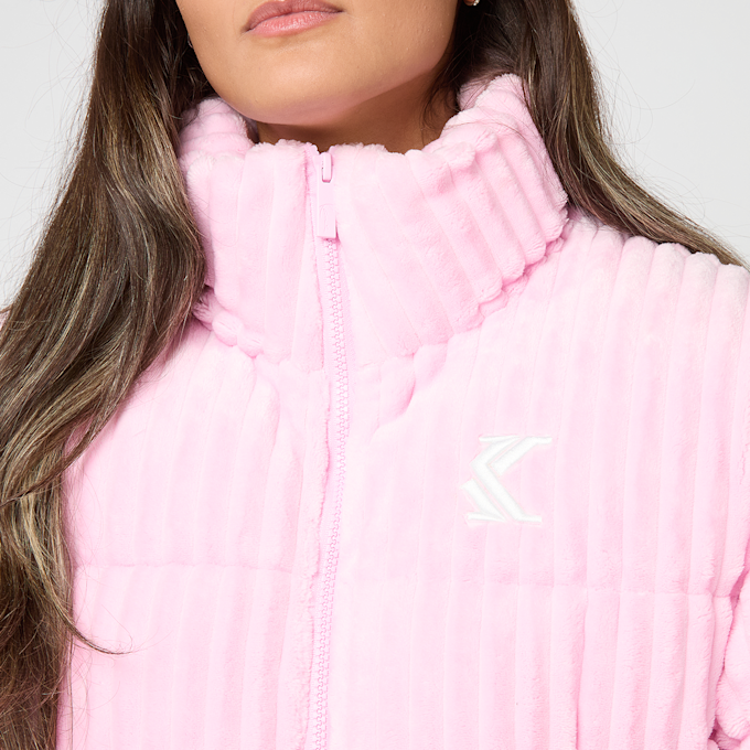 Karl Kani OG K Corduroy Short Puffer Jacket rosa  61405 3