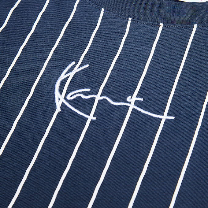 Karl Kani Small Signature Essential Pinstripe Tee Junior bleu 61413 3