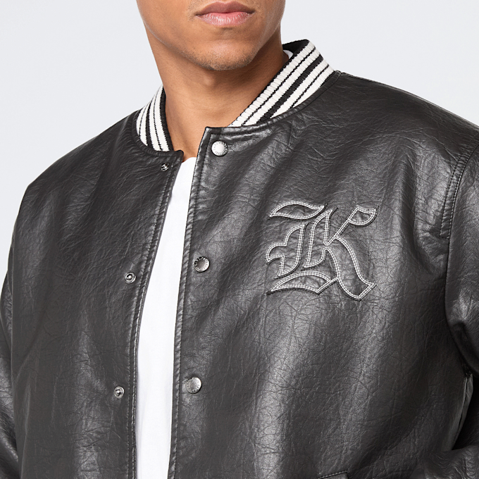 Karl Kani Kani Western Pu Leather College Jacket crna 61448 3