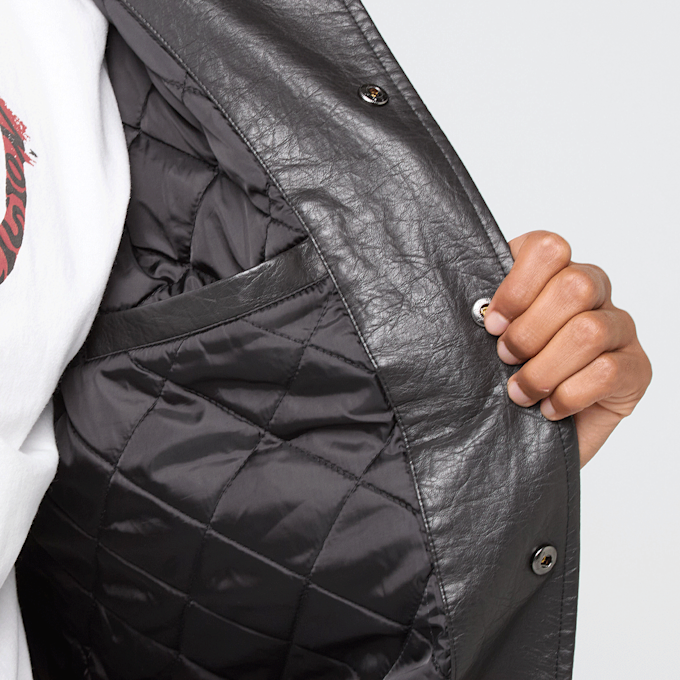 Karl Kani Kani Western Pu Leather College Jacket schwarz 61448 4