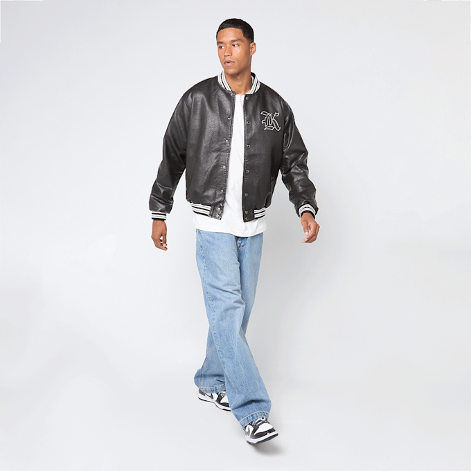 Karl Kani Kani Western Pu Leather College Jacket schwarz 61448 6