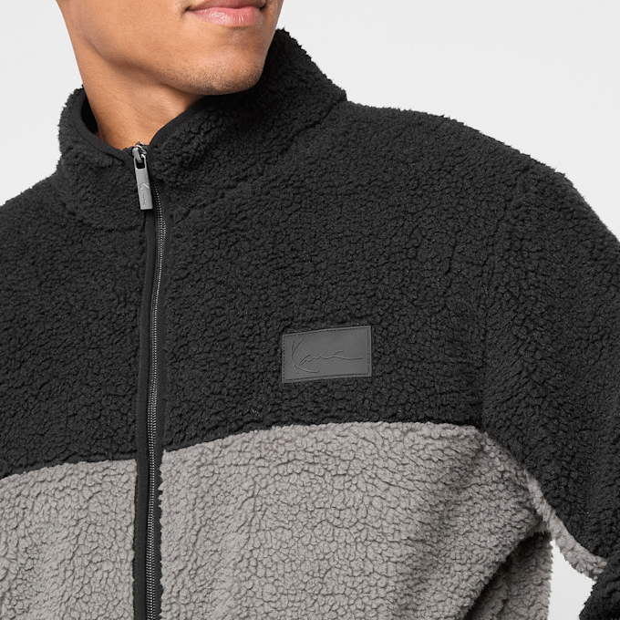 Karl Kani Signature Rubber Patch Teddy Zip Jacket zwart 92559 3