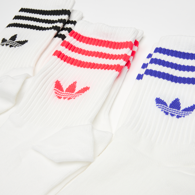 adidas Originals 3 PACK - 3S CREW S  white/lucid red/lucid blue blanc 84511 2
