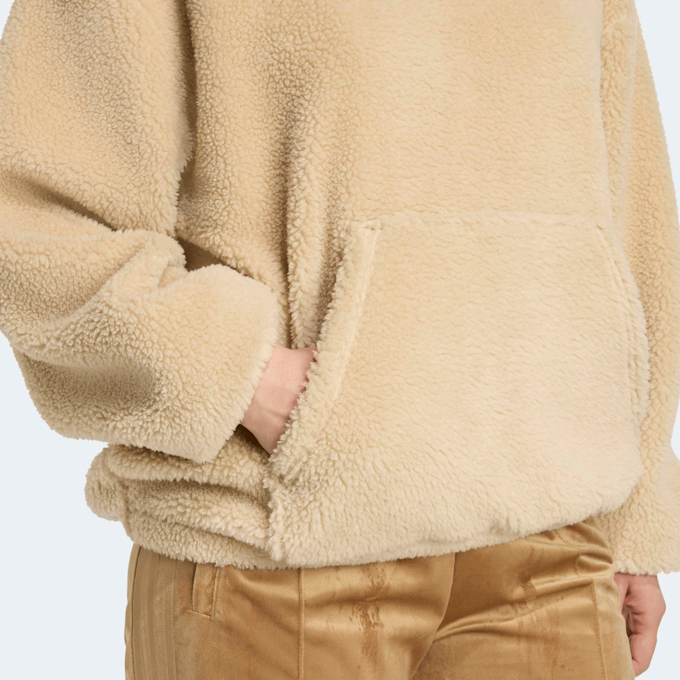 adidas Originals Essentials Teddy Crop Hoodie bež 84445 4