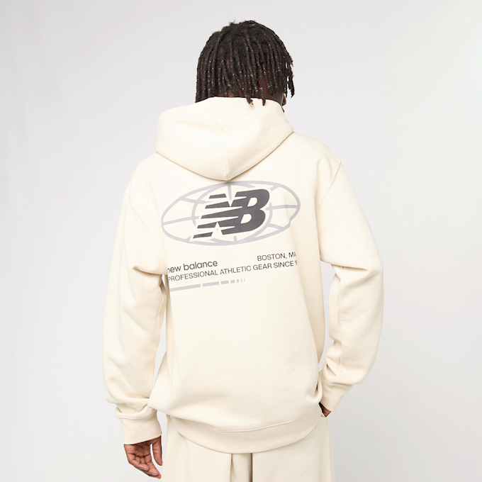 New Balance Globe Graphic Hoodie bege 84586 1