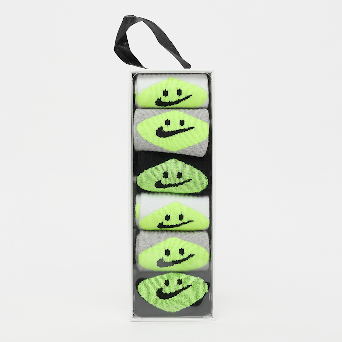 Nike 6 PACK - Smiley Cushioned Crew Socks grau 91148 3