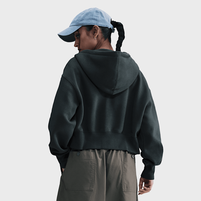 Nike Sportswear Phoenix Fleece Loose Full-Zip Cropped Hoodie noir 91783 2