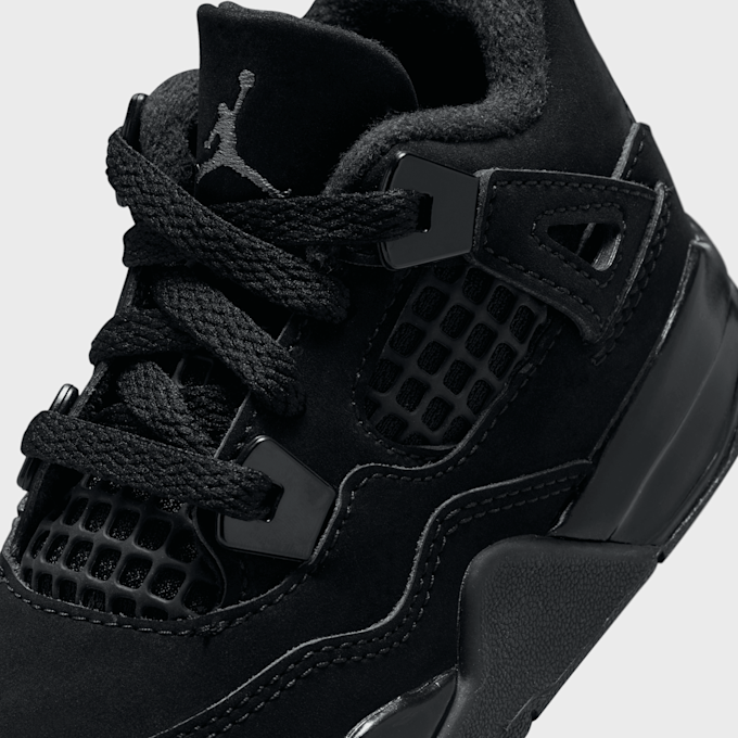 Jordan Air Jordan 4 Retro "Black Cat" Crianças Pequena preto 91776 7