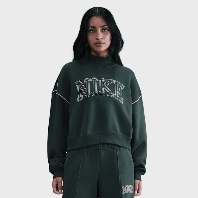 Nike Sportswear Phoenix Fleece Mock-Neck Sweatshirt verde 91787 1