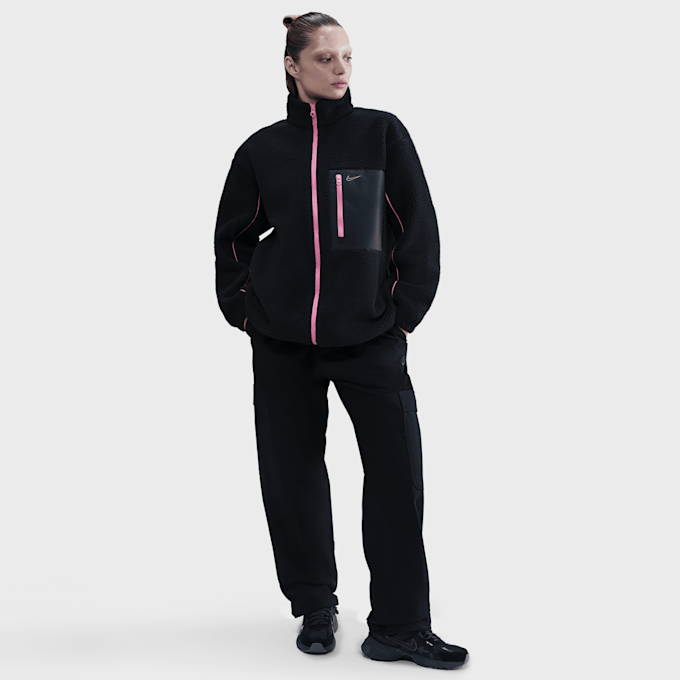 Nike Sportswear Full-Zip High-Pile Fleece Jacket preto 91793 5