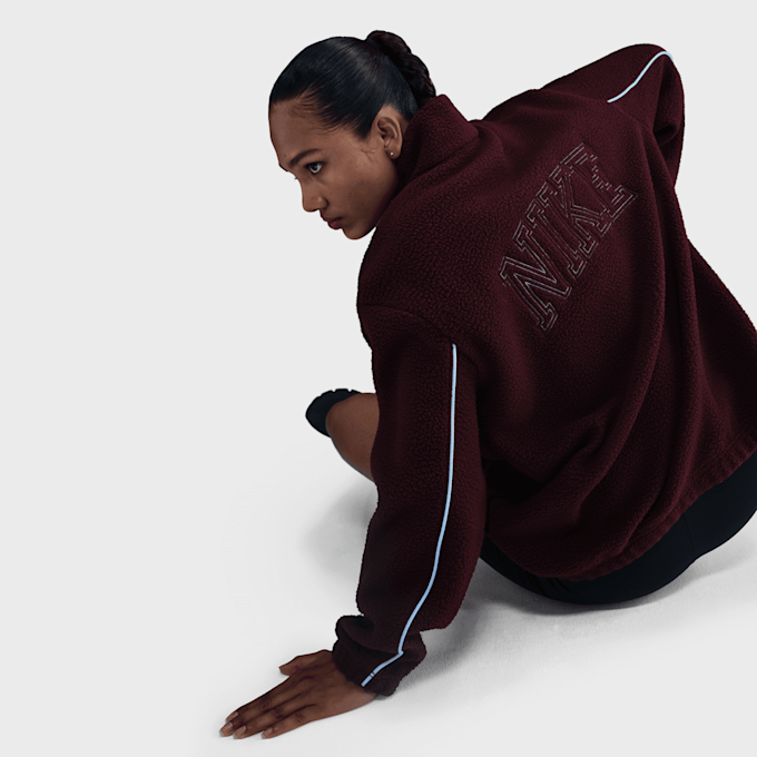 Nike Sportswear Full-Zip High-Pile Fleece Jacket vermelho 91792 5