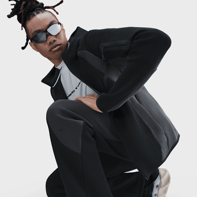 Nike Tech Color-Block Open-Hem Fleece Pants nero 92028 7