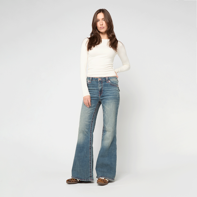 True Religion Katrina High Rise Flare Flap Big T bleu 92540 5
