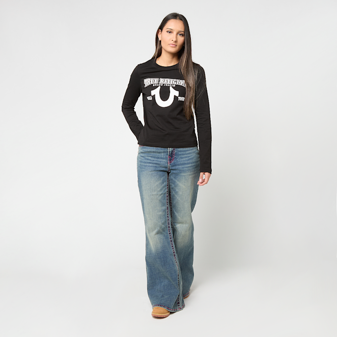 True Religion Long Sleeve Tee Slim Fit preto 92534 4