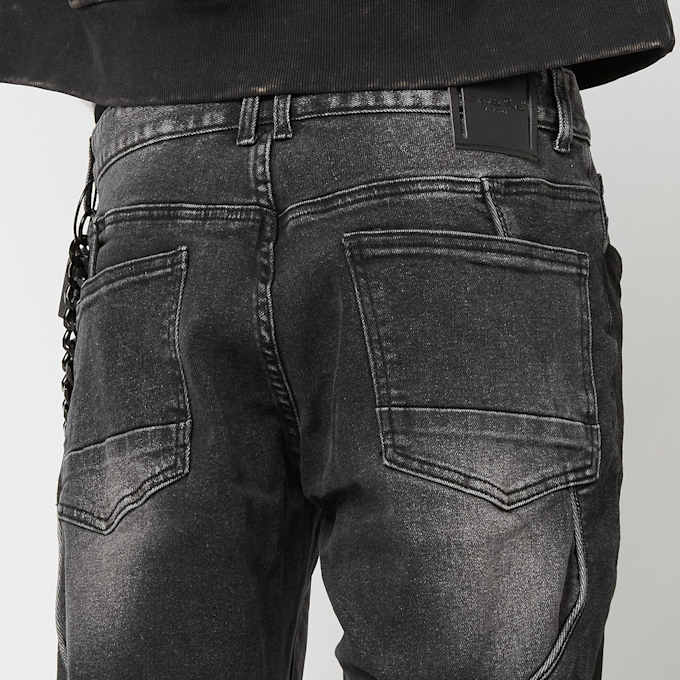 Smoke Rise Color Block & Piping Jeans nero 92690 4